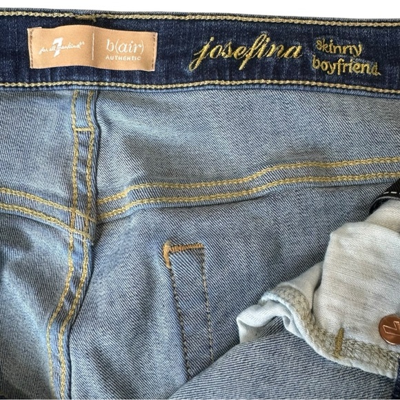 NWOT Seven for All Mankind Josefina Skinny Boyfriend Jeans Size 32 - Picture 6 of 7